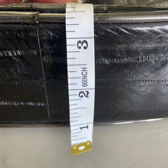 Vintage Eel Skin Black Purse - Picture 9 of 9